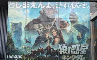 猿の惑星キングダムの宣伝看板より。
地名は練馬区向山ですしおすし。